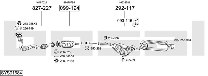 Bosal SYS01684 Exhaust system SYS01684