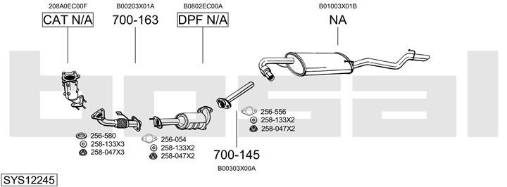 Bosal SYS12245 Exhaust system SYS12245