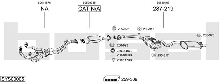 Bosal SYS00005 Exhaust system SYS00005