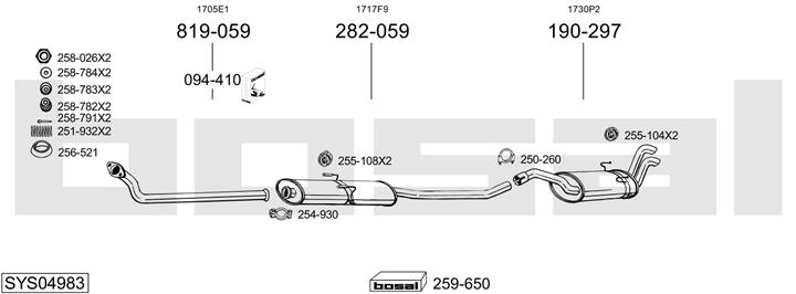 Bosal SYS04983 Exhaust system SYS04983