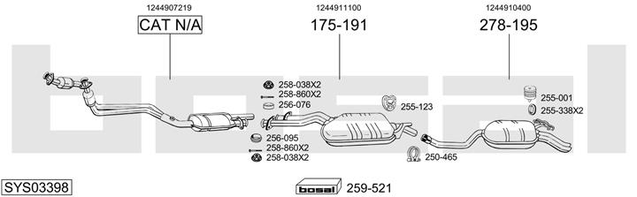 Bosal SYS03398 Exhaust system SYS03398