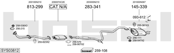 Bosal SYS03812 Exhaust system SYS03812