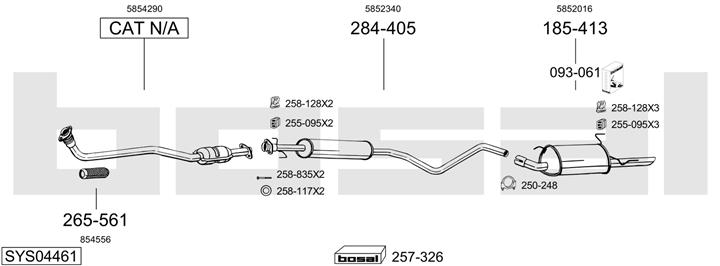 Bosal SYS04461 Exhaust system SYS04461