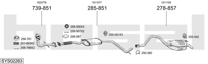 Bosal SYS02283 Exhaust system SYS02283