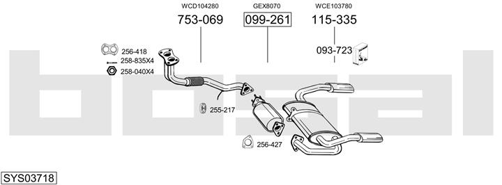 Bosal SYS03718 Exhaust system SYS03718
