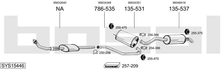 Bosal SYS15446 Exhaust system SYS15446