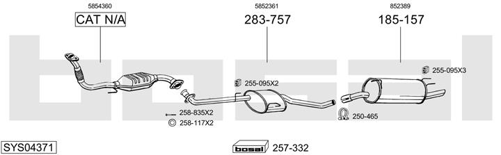 Bosal SYS04371 Exhaust system SYS04371