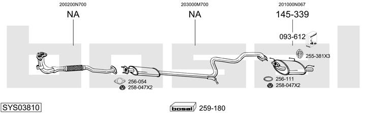 Bosal SYS03810 Exhaust system SYS03810