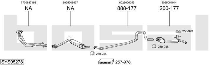 Bosal SYS05278 Exhaust system SYS05278