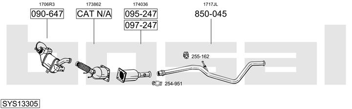 Bosal SYS13305 Exhaust system SYS13305