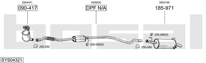 Bosal SYS04321 Exhaust system SYS04321