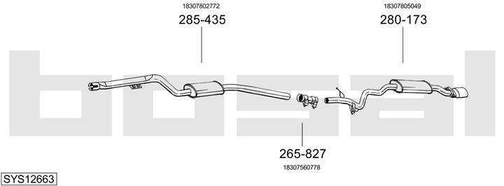 Bosal SYS12663 Exhaust system SYS12663