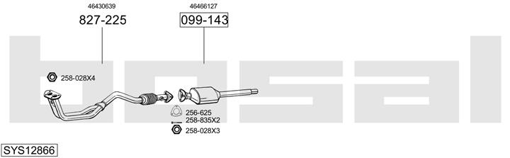 Bosal SYS12866 Exhaust system SYS12866