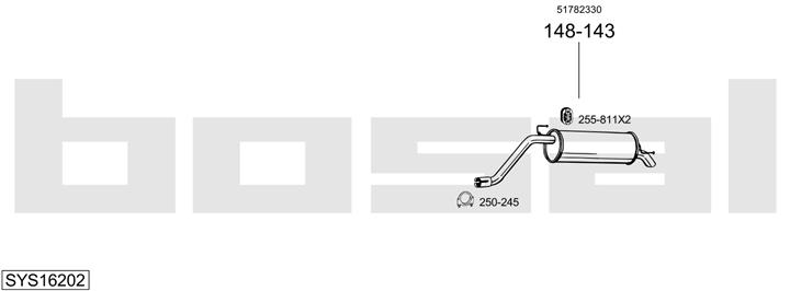 Bosal SYS16202 Exhaust system SYS16202