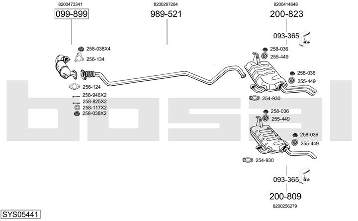 Bosal SYS05441 Exhaust system SYS05441