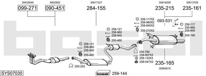 Bosal SYS07030 Exhaust system SYS07030