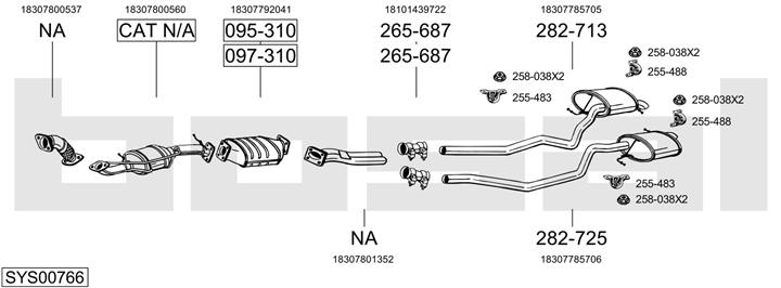 Bosal SYS00766 Exhaust system SYS00766