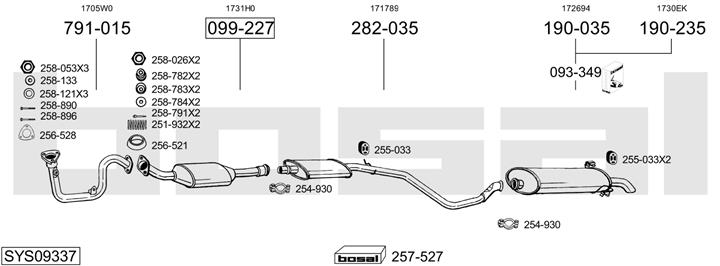 Bosal SYS09337 Exhaust system SYS09337