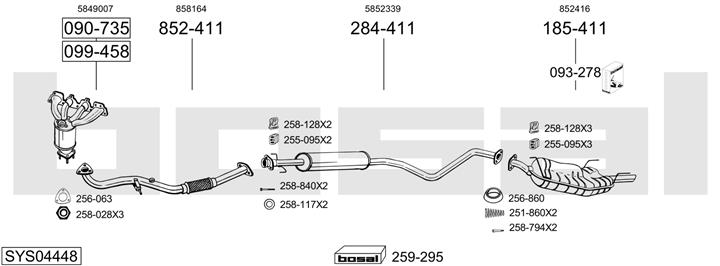Bosal SYS04448 Exhaust system SYS04448