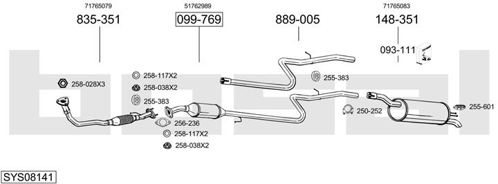 Bosal SYS08141 Exhaust system SYS08141