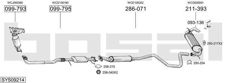 Bosal SYS09214 Exhaust system SYS09214