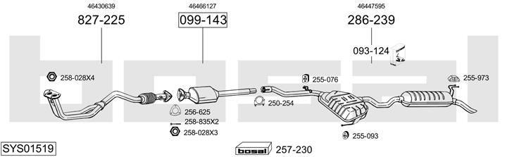 Bosal SYS01519 Exhaust system SYS01519