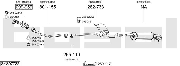 Bosal SYS07722 Exhaust system SYS07722