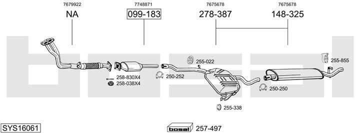 Bosal SYS16061 Exhaust system SYS16061