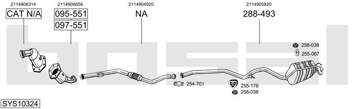 Bosal SYS10324 Exhaust system SYS10324