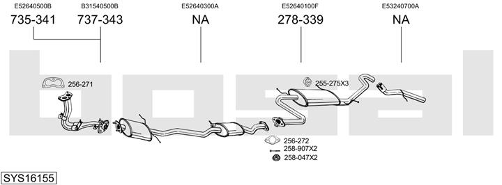 Bosal SYS16155 Exhaust system SYS16155