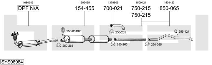 Bosal SYS08984 Exhaust system SYS08984