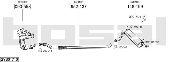 Bosal SYS01710 Exhaust system SYS01710