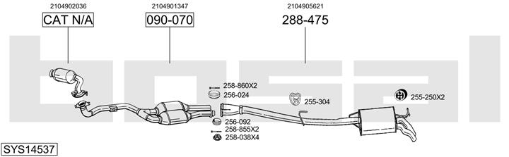 Bosal SYS14537 Exhaust system SYS14537