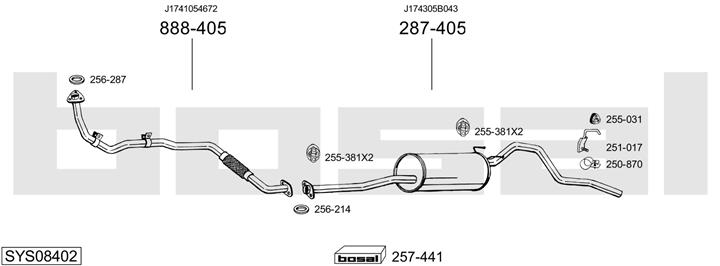 Bosal SYS08402 Exhaust system SYS08402