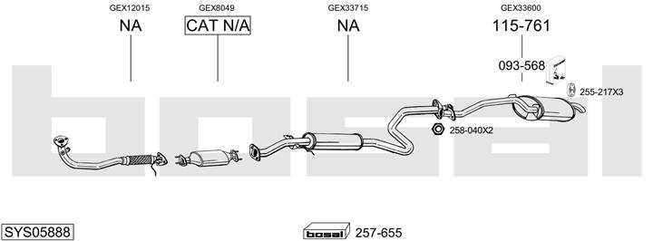 Bosal SYS05888 Exhaust system SYS05888