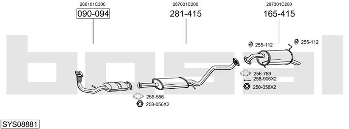 Bosal SYS08881 Exhaust system SYS08881