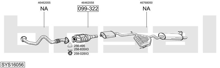 Bosal SYS16056 Exhaust system SYS16056