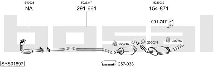 Bosal SYS01897 Exhaust system SYS01897