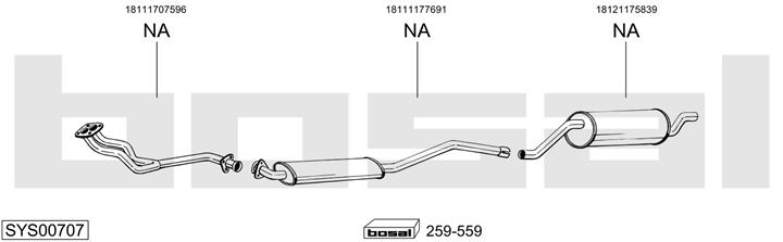 Bosal SYS00707 Exhaust system SYS00707