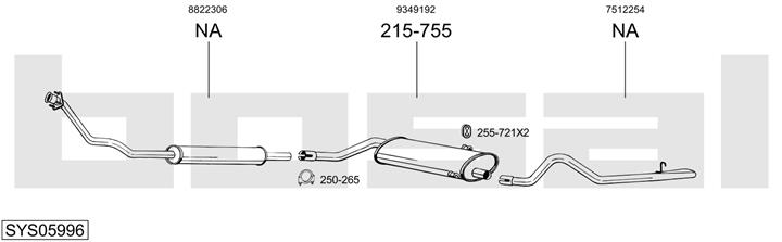 Bosal SYS05996 Exhaust system SYS05996