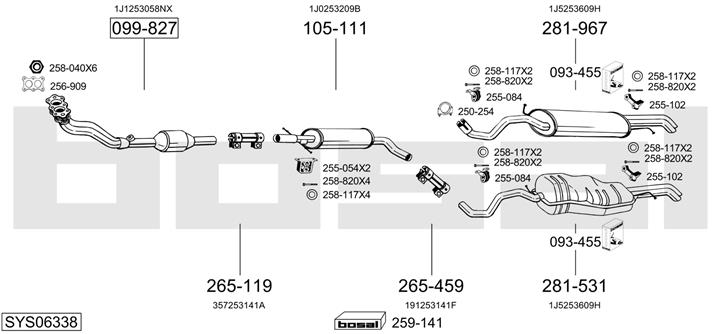 Bosal SYS06338 Exhaust system SYS06338