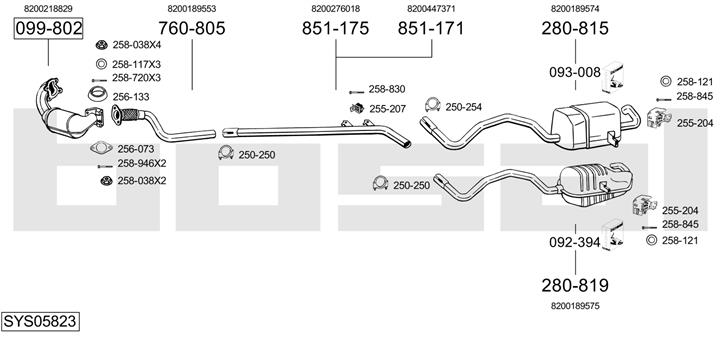Bosal SYS05823 Exhaust system SYS05823