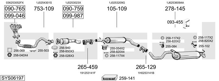 Bosal SYS06197 Exhaust system SYS06197