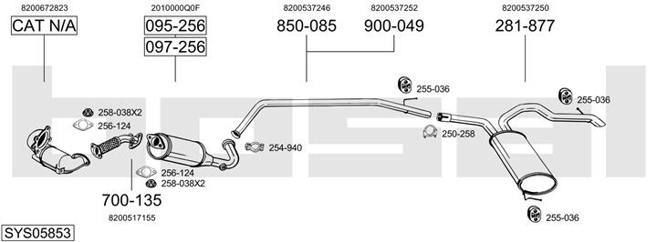 Bosal SYS05853 Exhaust system SYS05853