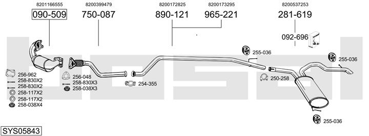 Bosal SYS05843 Exhaust system SYS05843