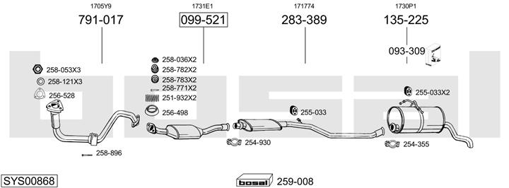 Bosal SYS00868 Exhaust system SYS00868