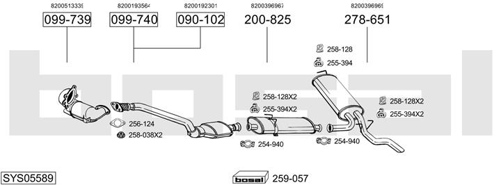 Bosal SYS05589 Exhaust system SYS05589
