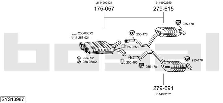 Bosal SYS13987 Exhaust system SYS13987