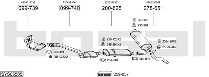 Bosal SYS05505 Exhaust system SYS05505