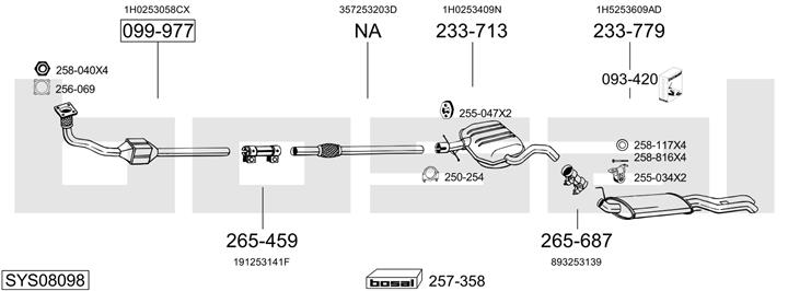 Bosal SYS08098 Exhaust system SYS08098